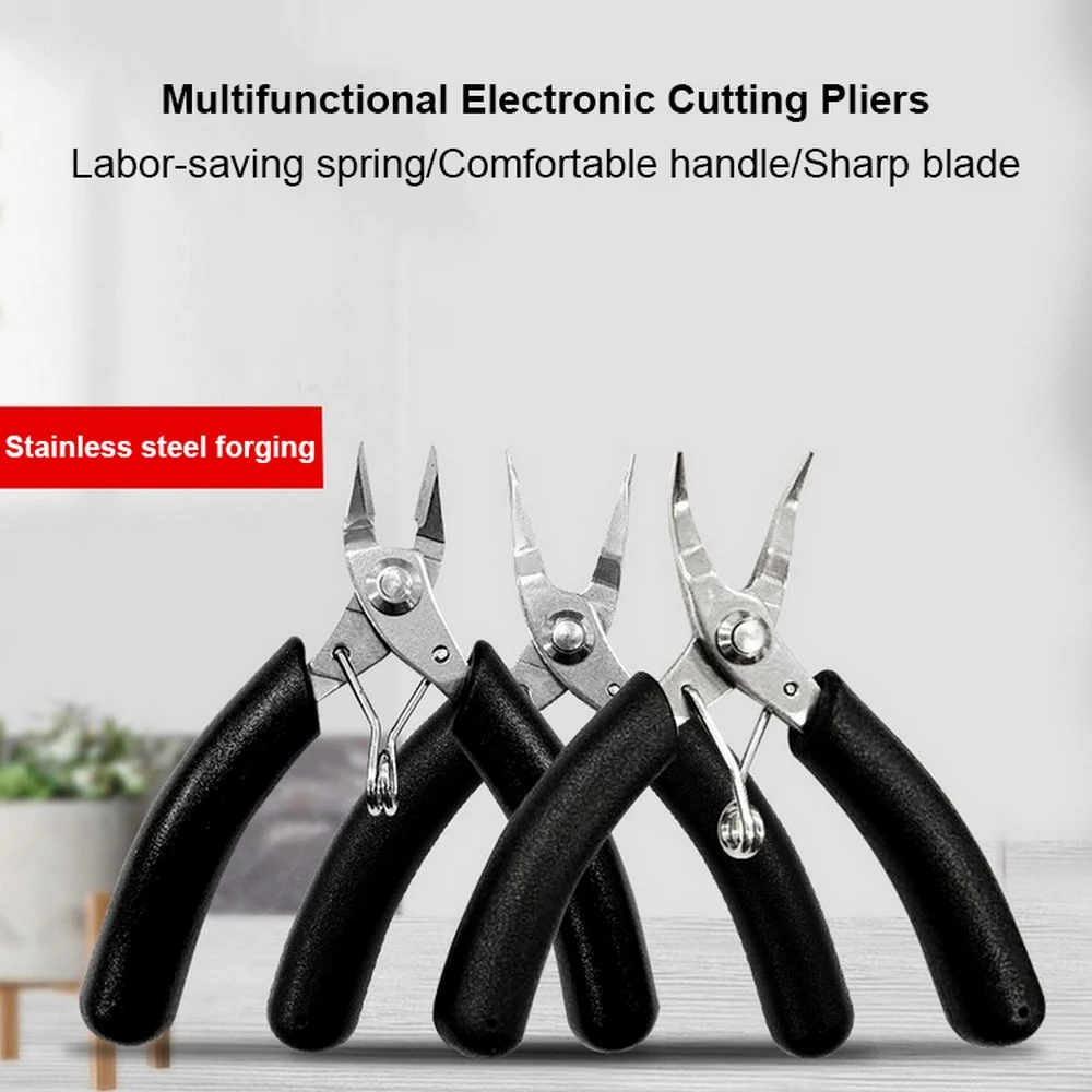 

Pliers 4 Inches Electrical Wire Cable Cutters Cutting Portable Hand Tool Carbon Steel Side Cutting Plier With An Opening Spring