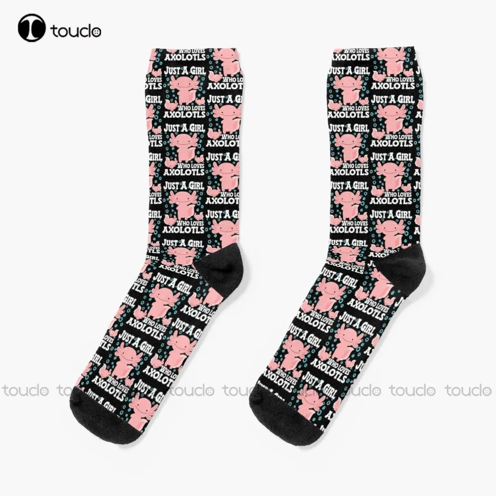 

Axolotl Cute Kawaii Just A Girl Who Love Axolotls Socks Slipper Socks Women Personalized Custom Unisex Adult Teen Youth Socks
