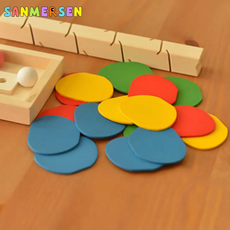 Деревянные кубики Монтессори игрушки для деревьев развивающие мраморные шары