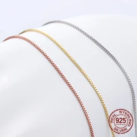 classic s925 silver lady necklace 100 sterling silver necklace chain 45mm box chain pendant accessories