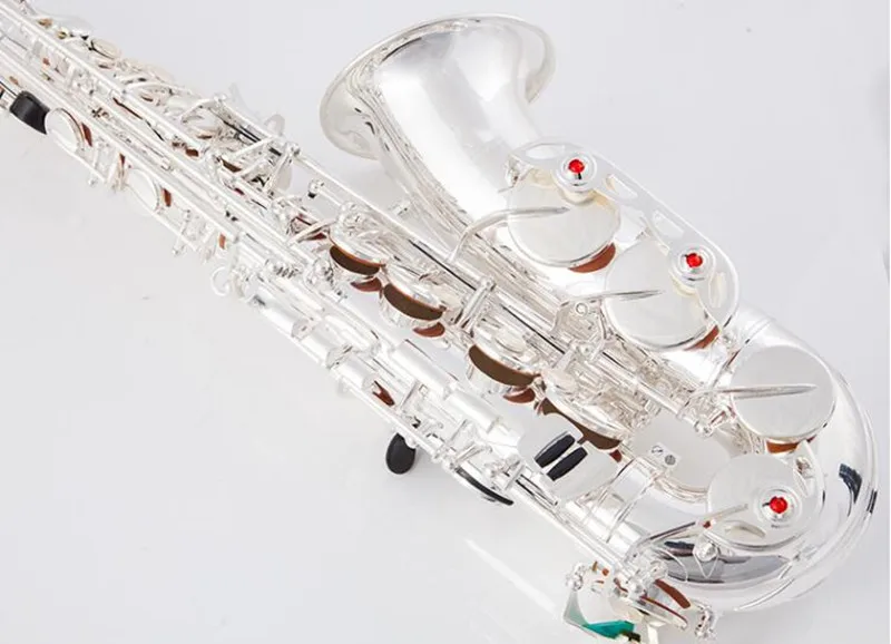 Альт-саксофон Kaluolin высокого качества в японском стиле E-Flat Sax серебристый