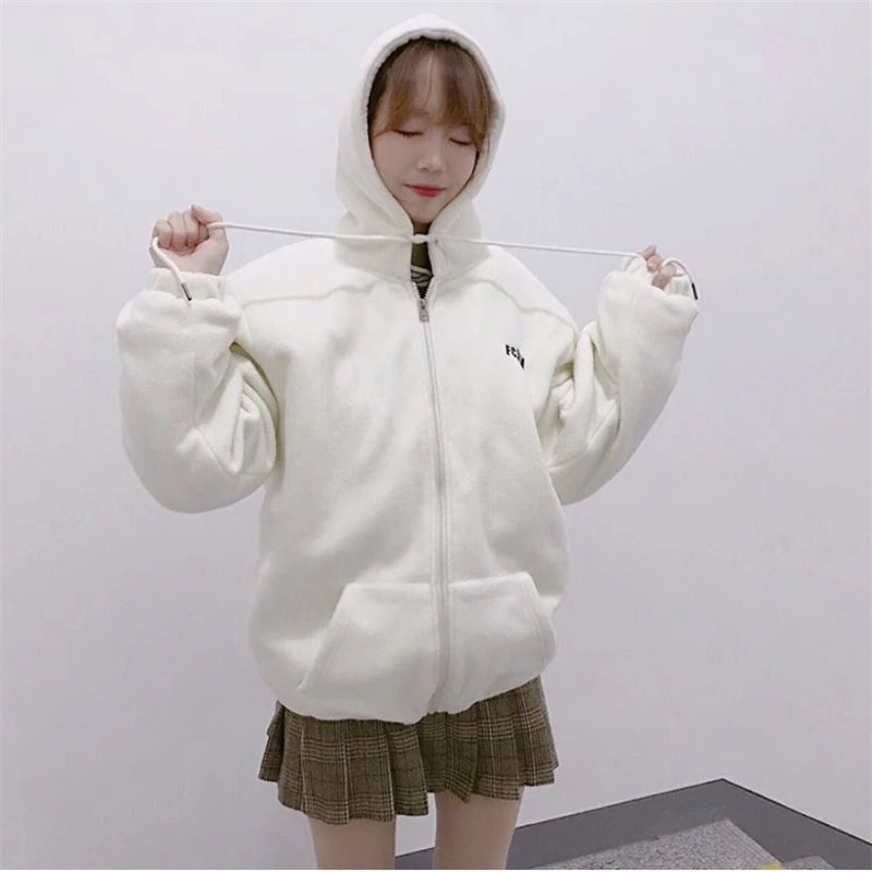 

New Spring Preppy Style Women Jacket Vintage Embroidered Letter Cotton-padded Jacket Warm Harajuku Casual Street Korea Coat Tops