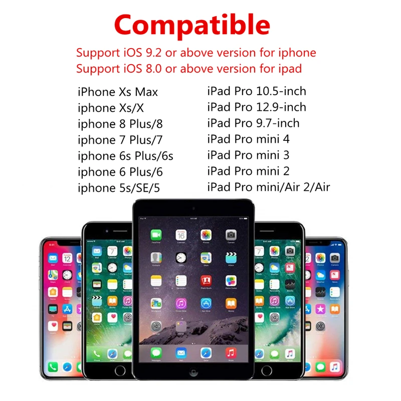 PAIAIP освещение к USB адаптеру камеры OTG кабель для iPhone/iPad, USB мама подключения звуковая карта, U диск, MIDI клавиатура, ЦАП и т. Д