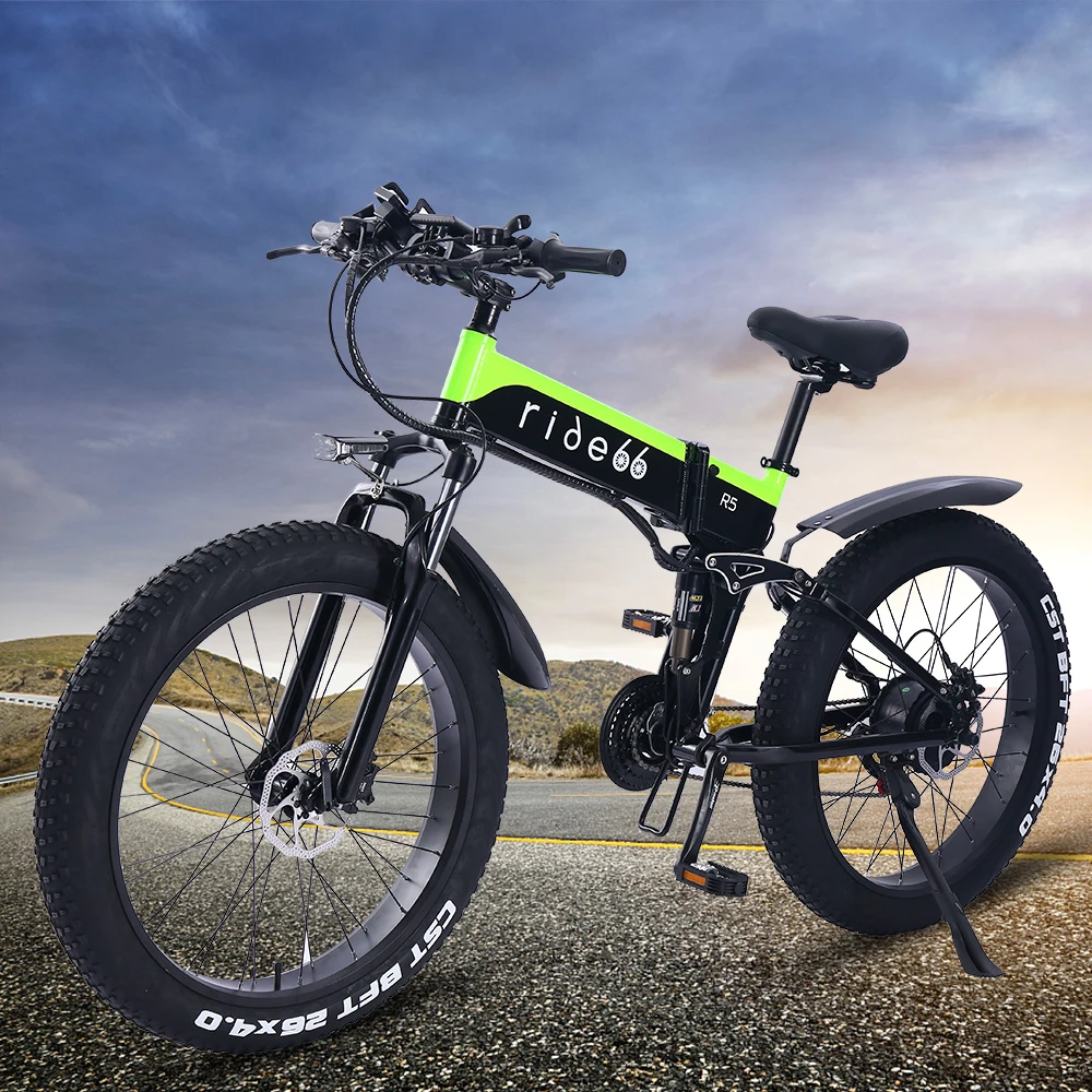 Preise R5 26 Inch Klapp Elektrische Fahrrad 1000W 48V 12,8 AH LG Zelle Batterie Fett Reifen Mountainbike 21-geschwindigkeit Hydraulische Bremsen