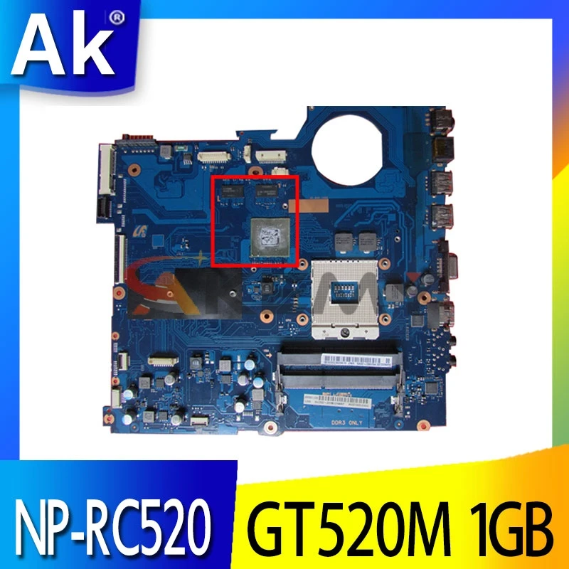 

AKEMY BA92-08079A BA92-08079B материнская плата для ноутбука samsung NP-RC520 RC520 15 дюймов HM65 DDR3 GT520M 1GB системная плата