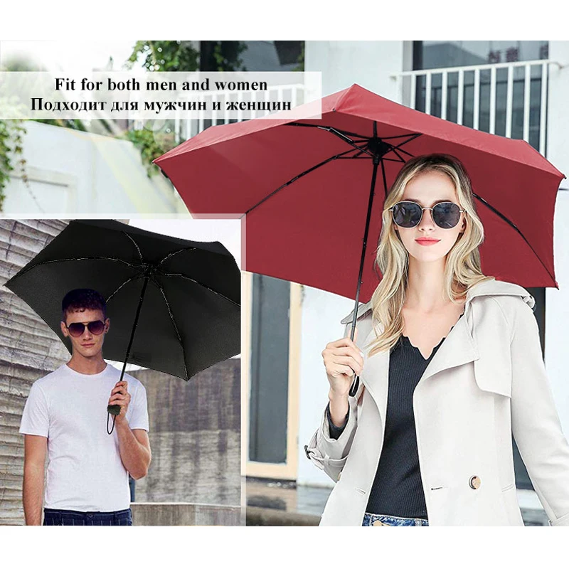 Мини зонт от солнца детский против ветра и дождя для женщин на открытом воздухе