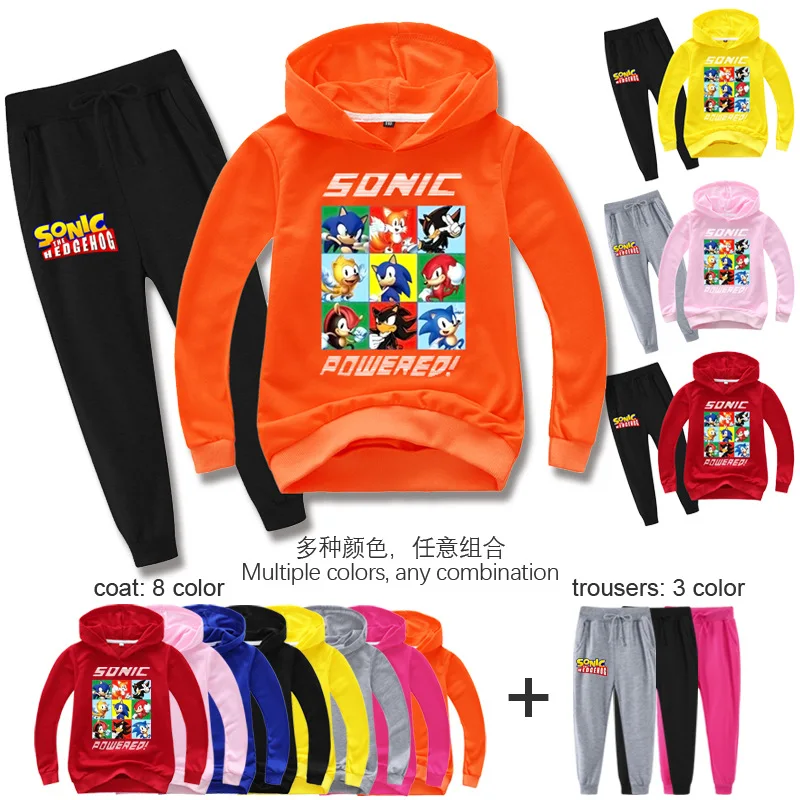 

2-16Years Game Graphic Print Clothing Set Kids Hoodies + Trousers Pants 2pcs Set Boys Sweater Tracksuit Toddler Girls Outfit