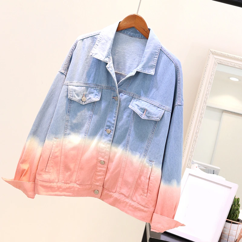 Женская джинсовая куртка RealShe черная Повседневная с длинным рукавом 2019|Женские