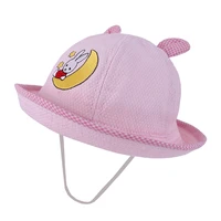 bucket hat baby girl summer sun beach wide brim pink rabbit with string uv protection holiday outdoor accessory