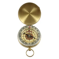 high quality camping hiking pocket brass golden compass portable compass navigation for outdoor activities