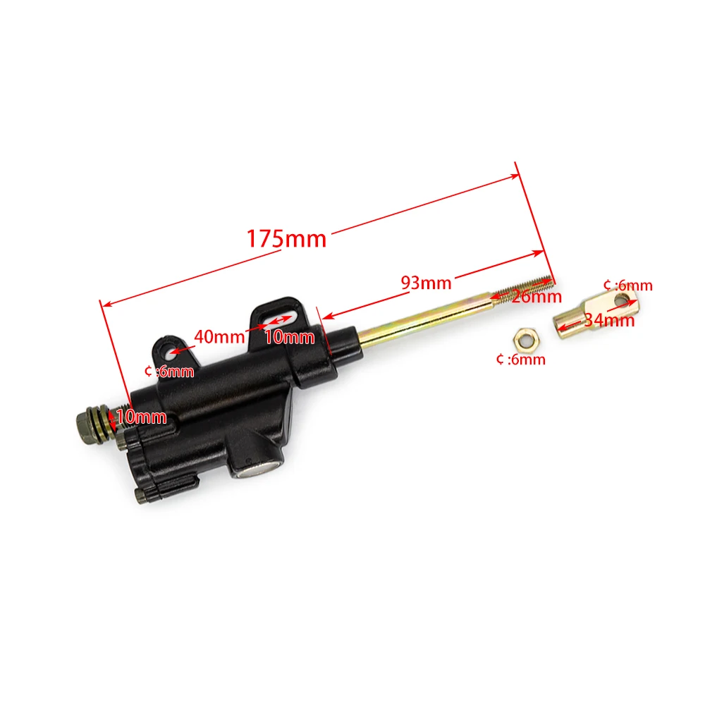 

10mm Rear Hydraulic Brake Master Cylinder Fit PIT Dirt Bike ATV50cc 70cc 110cc 125cc 150cc 250cc