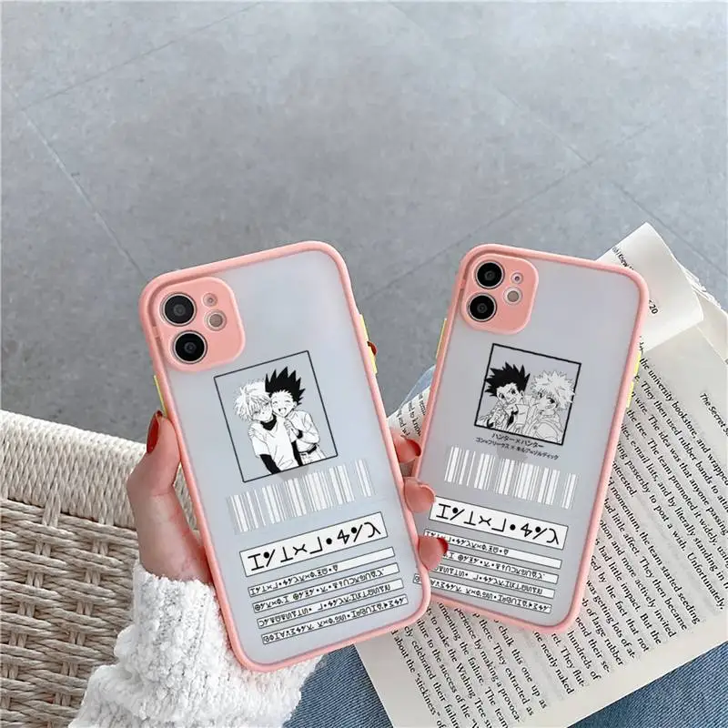 

Hunter x Hunter anime JAPAN 1 Phone Case For iPhone 12 11 Mini Pro XR XS Max 7 8 Plus X Matte transparent Pink Back Cover