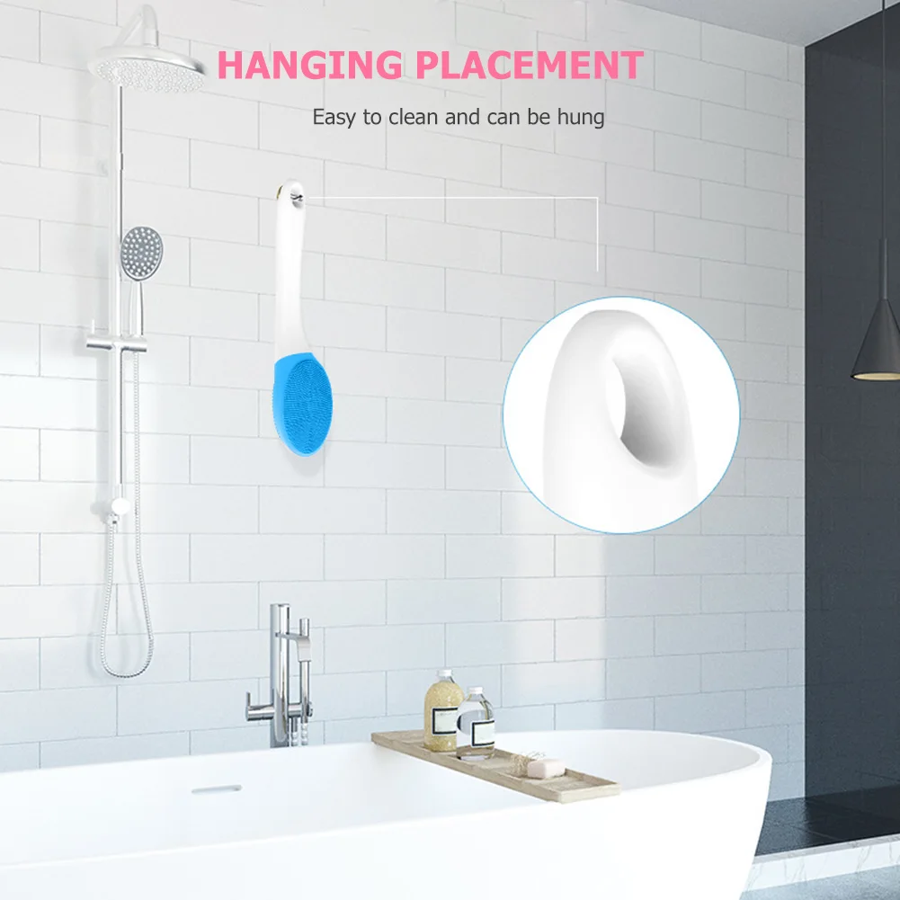 

Electric Bath Brush Silicone Double Sided Long Handle Cleansing Massager Scrub Skin Massager Exfoliation Bathroom Brush