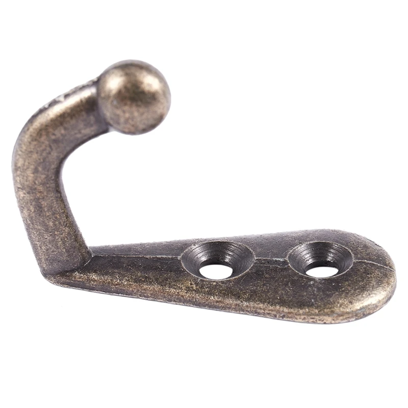 Бронзовый тон Винтажный стиль настенный один крюк вешалки 10 шт|Крючки для халата|