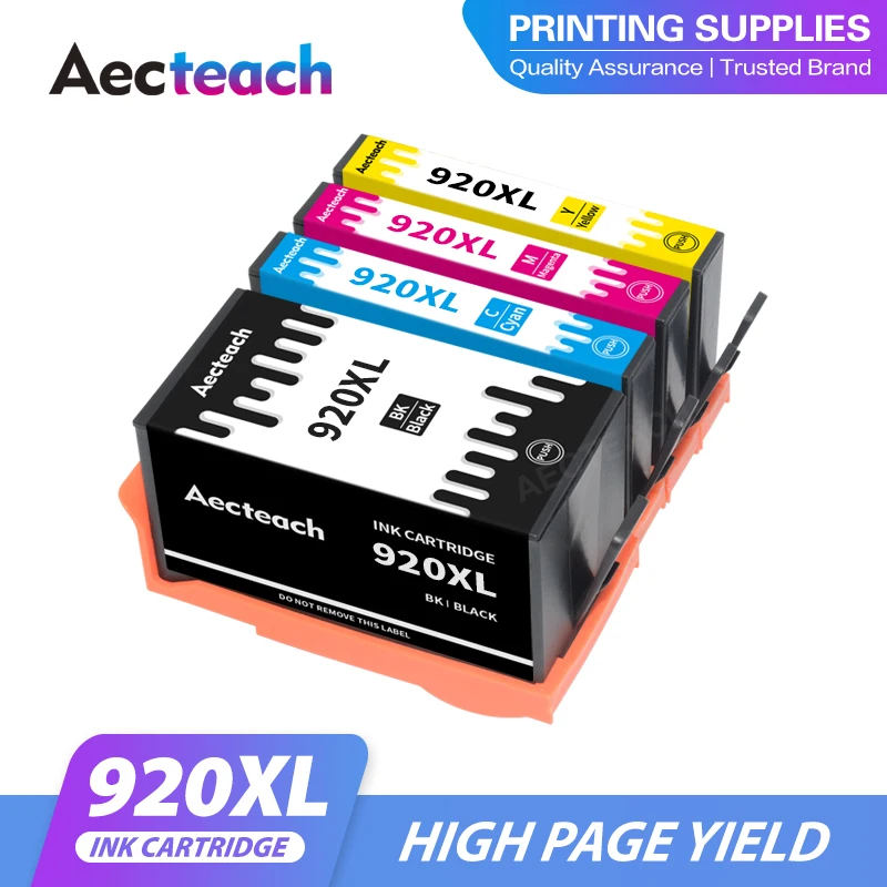 Aecteach для HP 920XL совместимый чернильный картридж 920 Officejet 6000 6500 6500A 7000 7500 7500A патронов