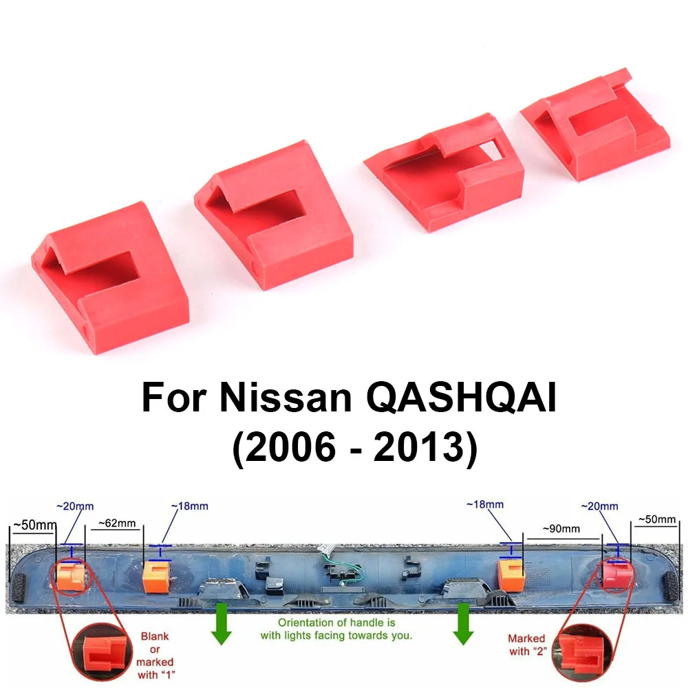 

Boot Handle Tailgate Repair Clips designed for Nissan QASHQAI 2006 - 2013 4pcs/set