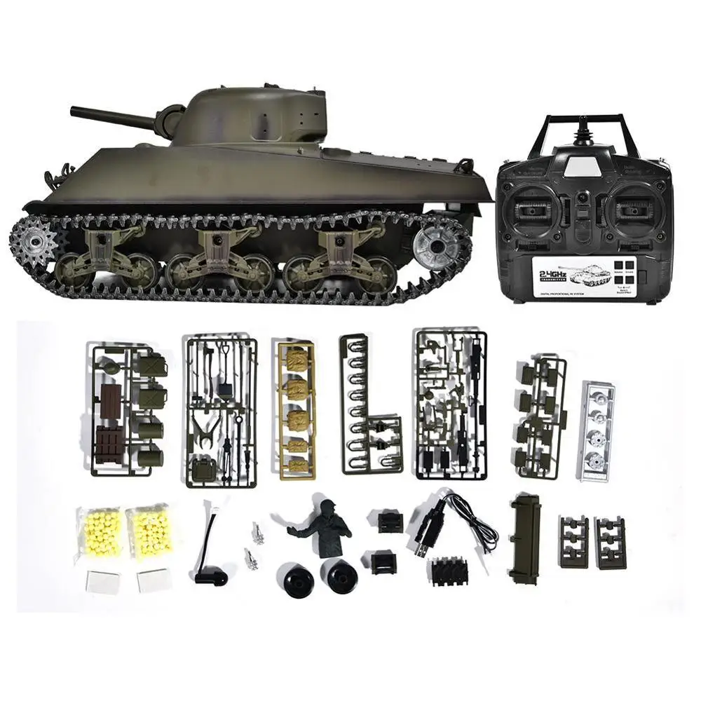 3898-1ShermanM4A36.0 Heng Long 3889-1 2,4 GHz rc Танк 1/16 пульт дистанционного управления немецкий леопард 2 A6 боевой танк мировой симулятор Танк модель игрушки Детский подарок - Цвет: 3898-1ShermanM4A36.0