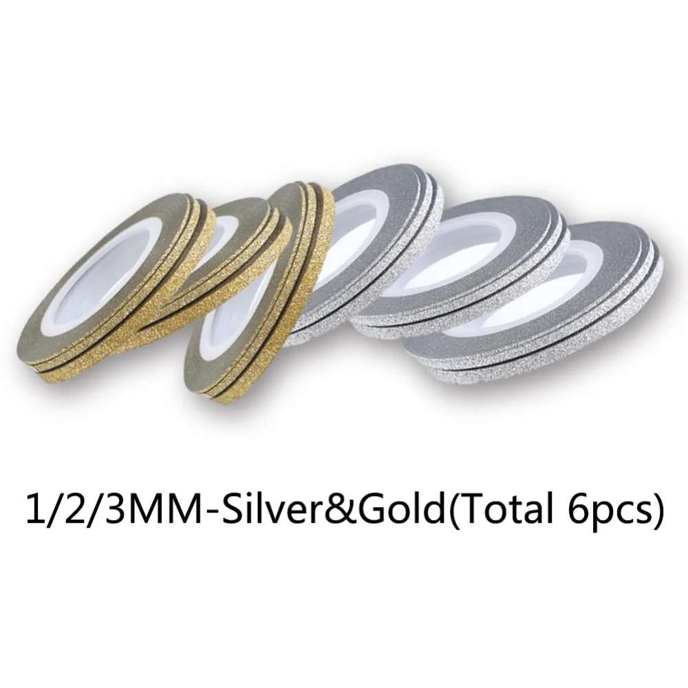 6 рулонов или 14 ленты для зачистки ногтей наклейки декора обертывания