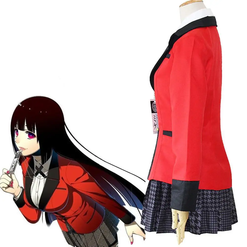 

7pcs Full Set Anime Yumeko Jabami Cosplay Costume Women School Uniform Party Clothing Halloween kakegurui cosplay Costumes