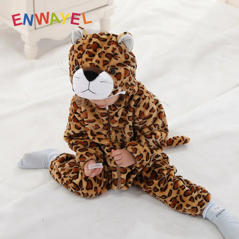 Зимний детский комбинезон рабочая детская одежда для новорожденных с тигром