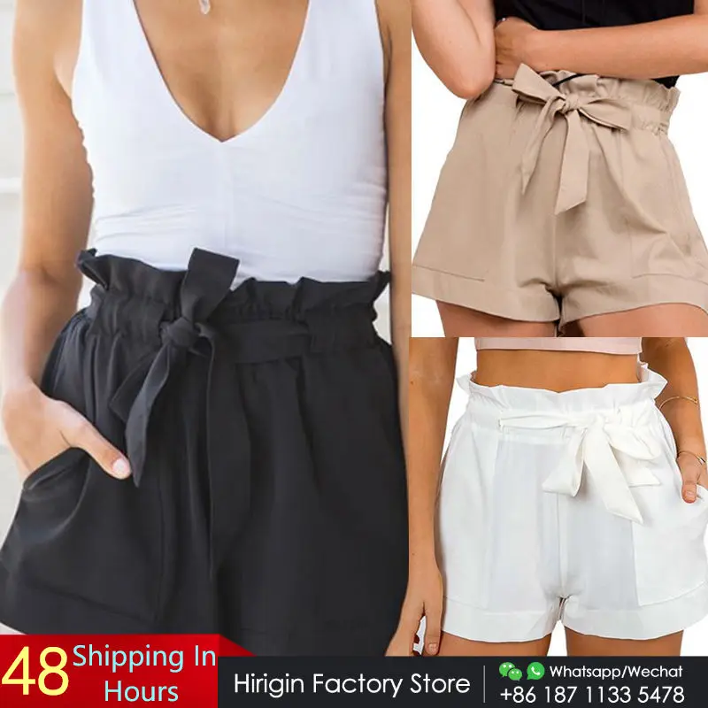 Сексуальные пляжные горячие брюки летние шорты с высокой талией короткие