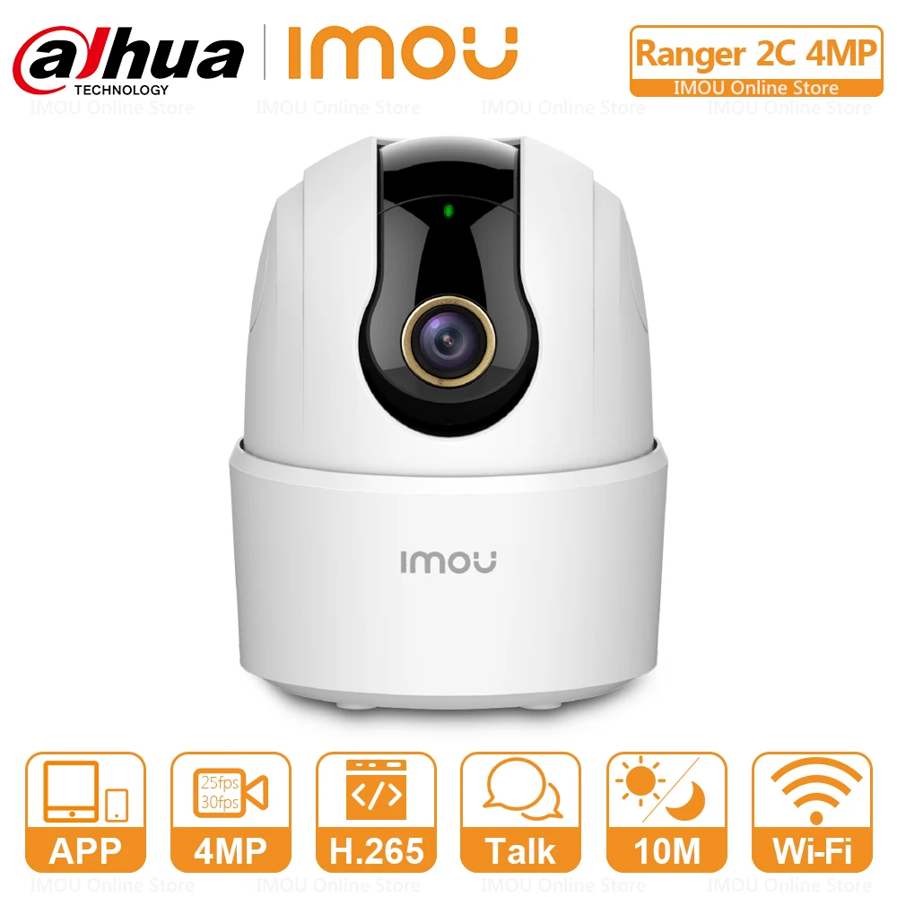 Dahua 4MP Wi Fi камера 360 ° покрытие Встроенная сирена умный режим отслеживания