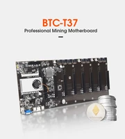 btc 37 miner motherboard cpu set 8 video card slot ddr3 memory integrated vga interface low power consumption droshipping