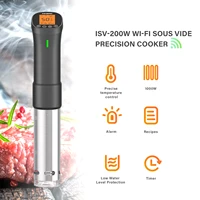 inkbird 2nd generation smart wifi sous vide cooker super slim thermal immersion circulator with app control timer isv 200w 1000w