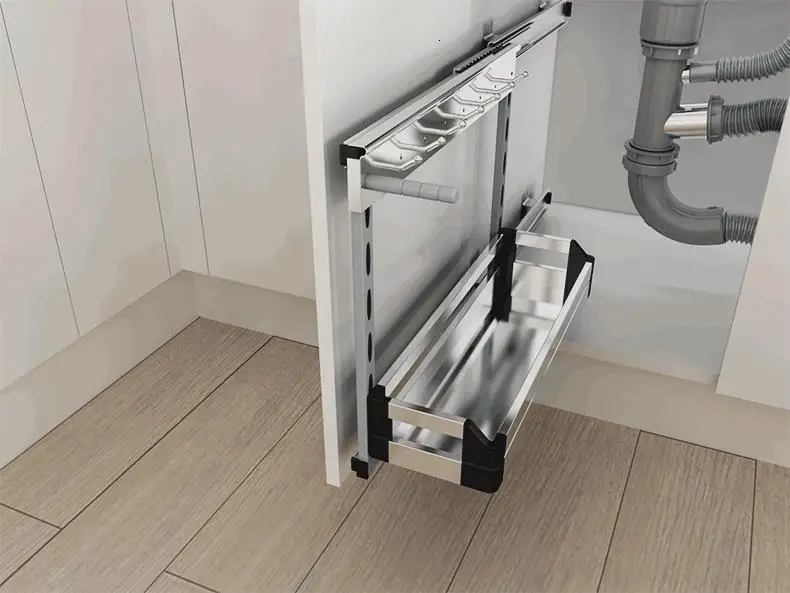 Rangement кухни Cucina Organizador Cocina Нержавеющая сталь Cozinha Органайзер Кухня шкаф Cestas Para Organizar корзина