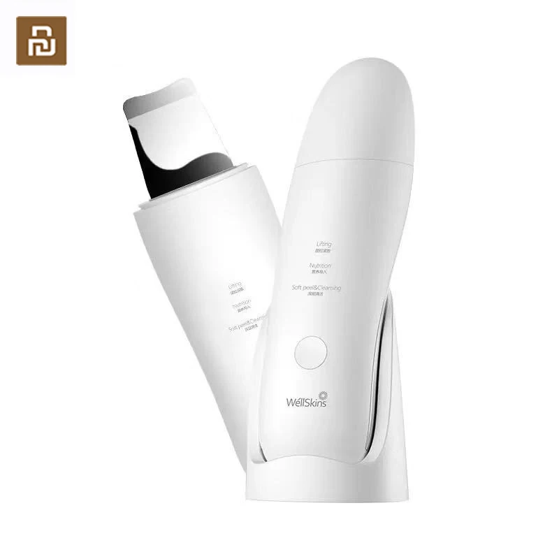 

Youpin WellSkins Skin Care Ultrasonic Facial Skin Scrubber Deep Face Cleaning Peeling Device Smart Home Chip Beauty Instrument
