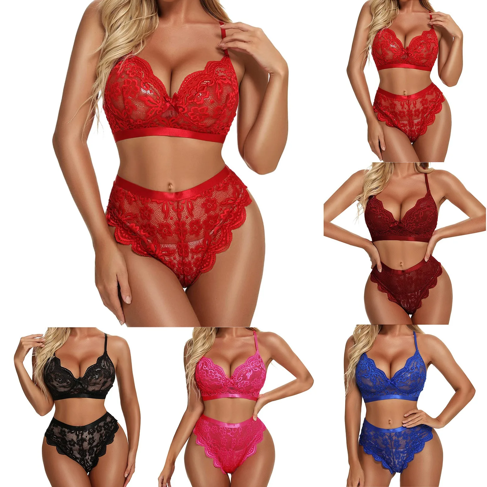 Сексуальное женское нижнее белье, кружевное чувственное нижнее белье, женский бюстгальтер, порно эротические трусики, сексуальное нижнее б...