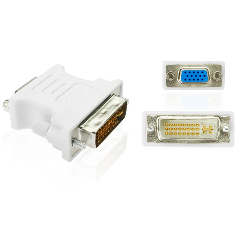 С DVI на VGA адаптер конвертер Разъем для LaptopDVI-I 24 + 5 Pin с мужчин и женщин видео ПК