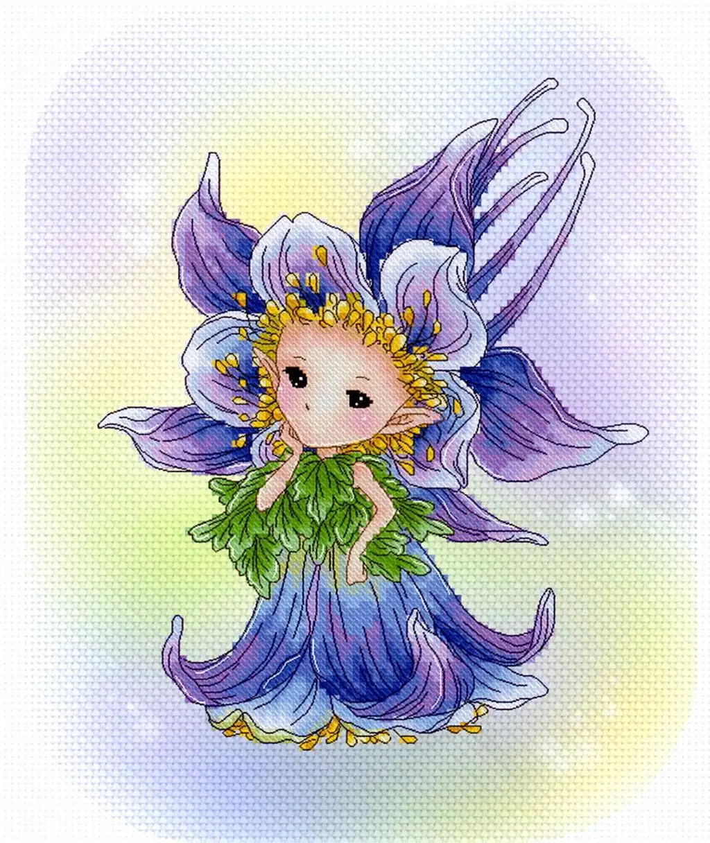 Набор для вышивки крестиком мм веер выдувается веером рукоделие 14 карат