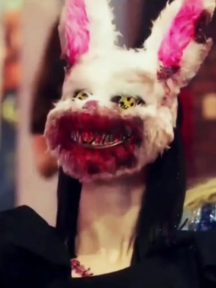 Реалистичная имитация головной убор кролика хитрый злый ужас маска кровавый