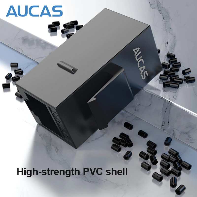 AUCAS CAT5E CAT6 FTP RJ45 Coupler Wall Outlet Modular 8P8C Cable Joiner Extender Adapter Shielded Gold Plated Network | Компьютеры и
