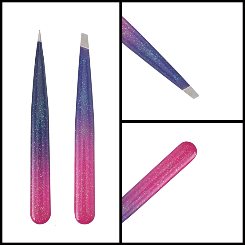 

Eyebrow Tweezers Set Eyebrow Tweezer Hair Beauty Slanted Puller Stainless Steel Eye Brow Clips Hair Removal Makeup Tool 2pcs