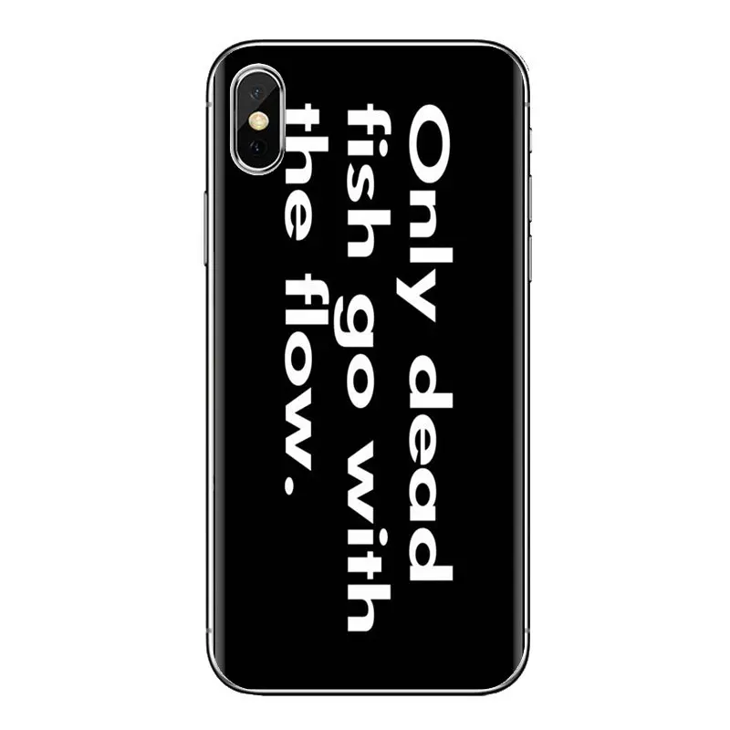 Кожаный чехол для телефона только мертвые рыбы идут с потоком цитаты LG G3 G4 мини G5