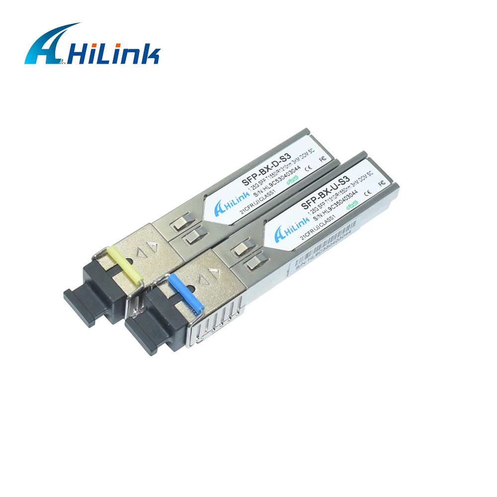 1,25G одиночный волоконный LC/SC 1G 1000 базовый BiDi 1310nm/1550nm 3 км WDM SFP модуль - Цвет: SC Connector