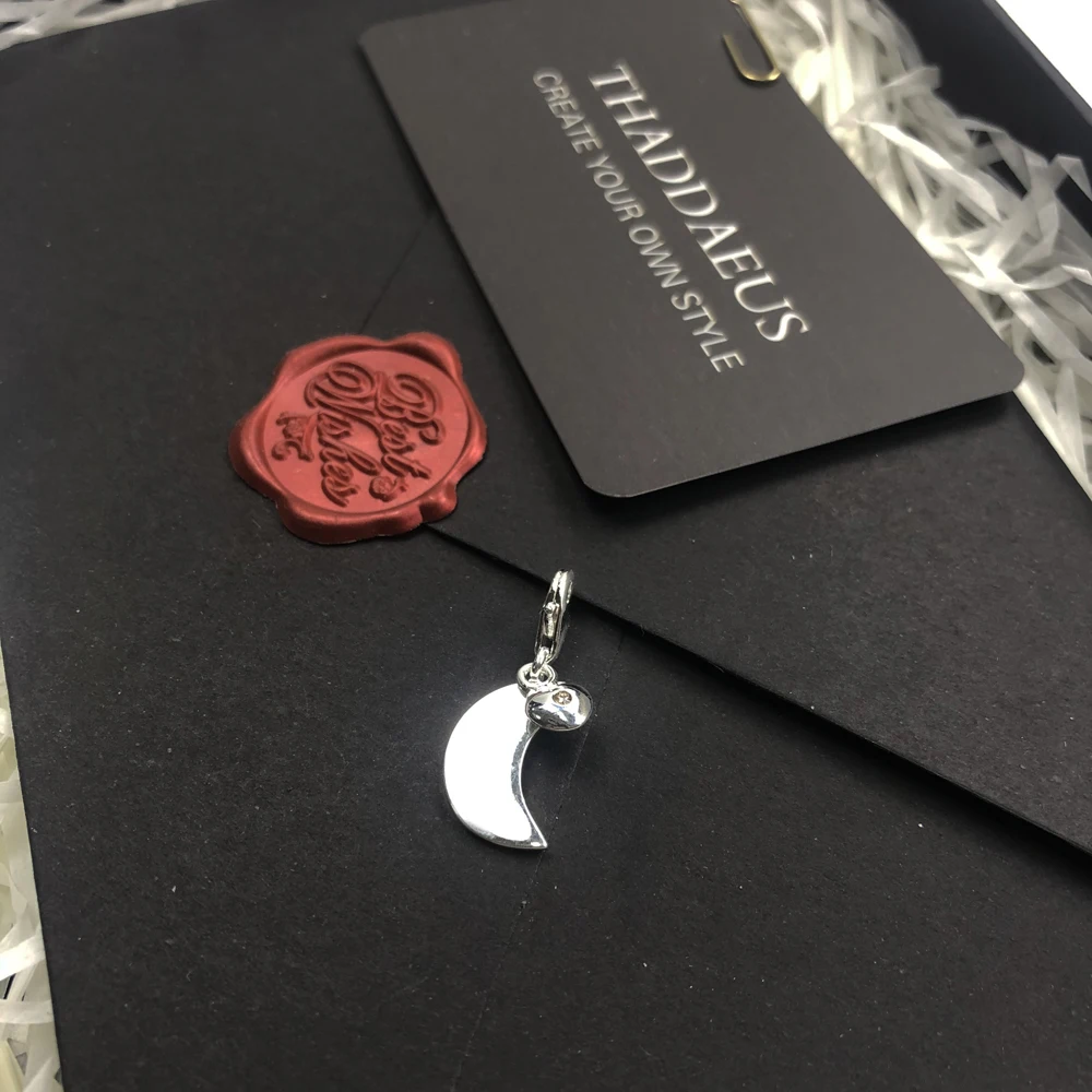 Модные подвески с застежкой лобстером в виде Луны и сердца сделай сам из