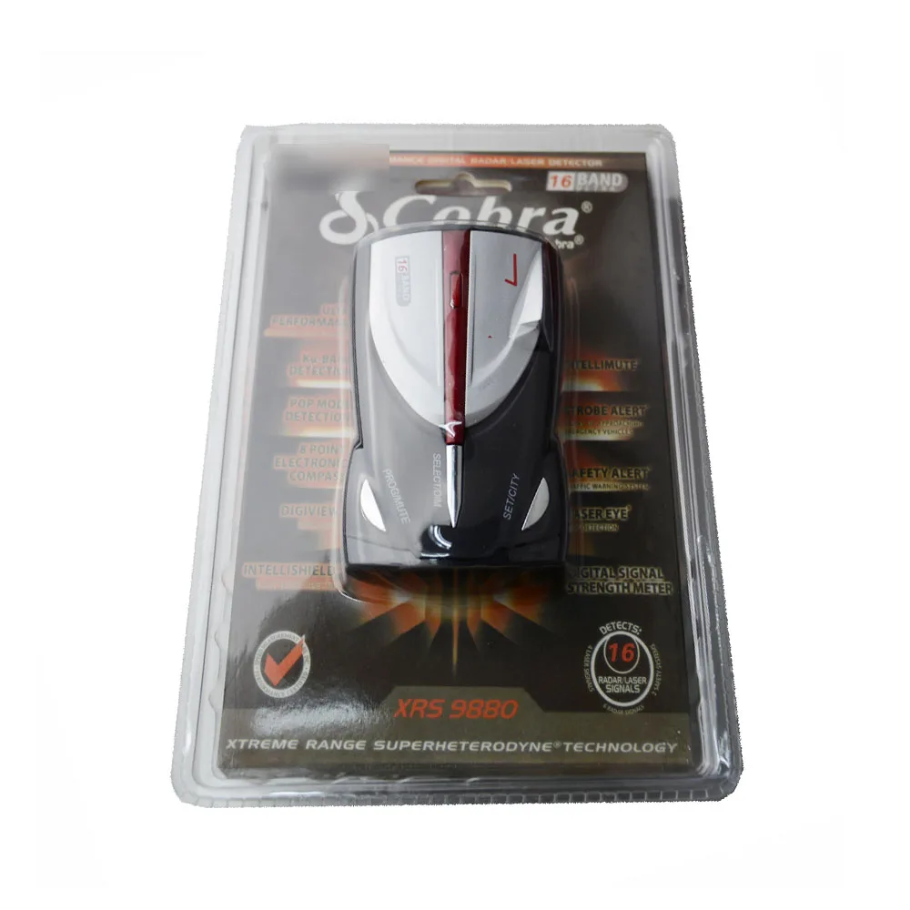Автомобильный антирадар Cobra XRS9880 улучшенный 16 полосный лазерный детектор с GPS и
