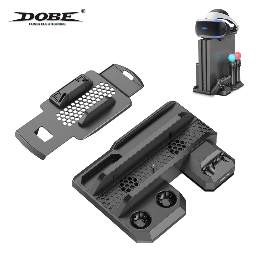 

DOBE Vertical Cooling Stand For Playstation4 /Pro/Slim Controller Charger Charging Dock With 2 Fan For PS4 Console VR Cooler