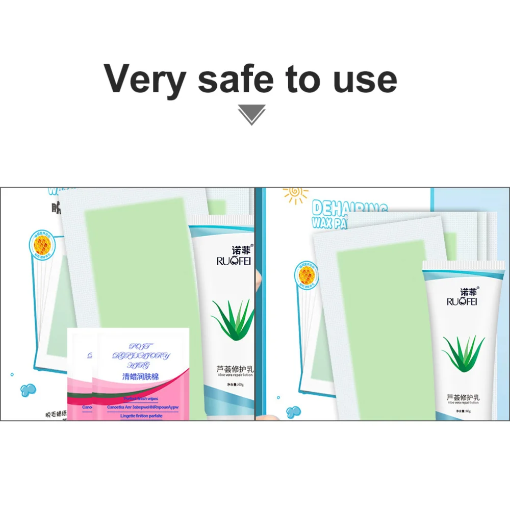 

1 Set Disposable Hair Remover Tools Set Armpit Leg Hair Removal Wax Papers