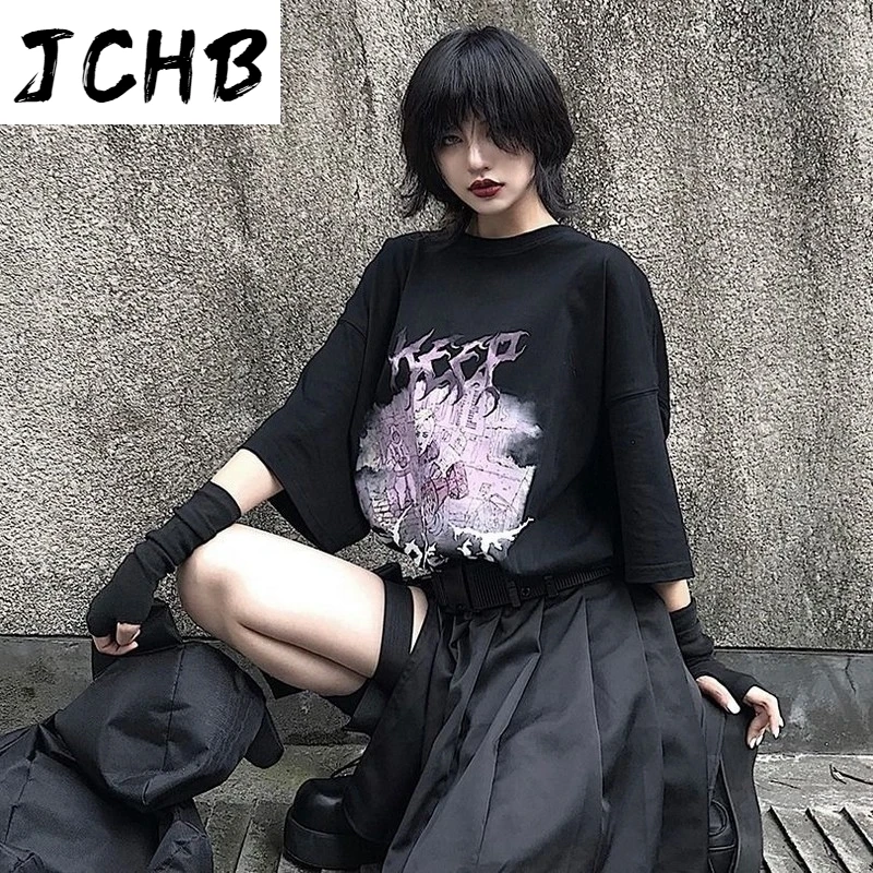 

2021 Harajuku High Street t Shirt Women Clothing Short Sleeve Clothes Streetwear Hip Hop Tops Couple Summer New Tshirt