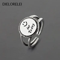 dielorelei 925 sterling silver niche temperament prevent allergy simple style minimalist adjustable ring jewelry