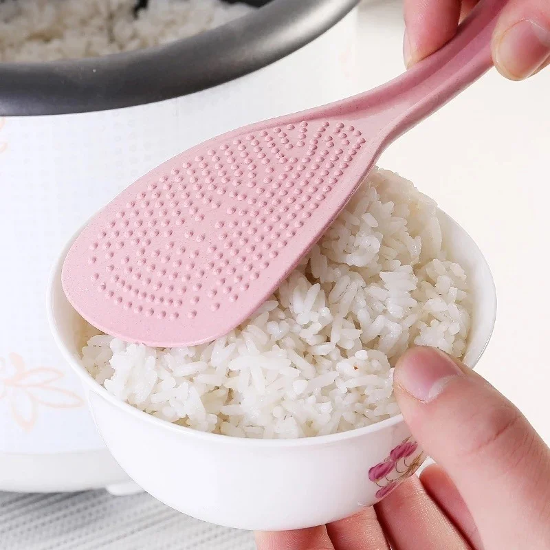 

1PC Household Wheat Straw Material Non-stick Rice Spoon Kitchen Utensil Rice Cooker Shovel Kitchen Accessories Kitchen Supplies