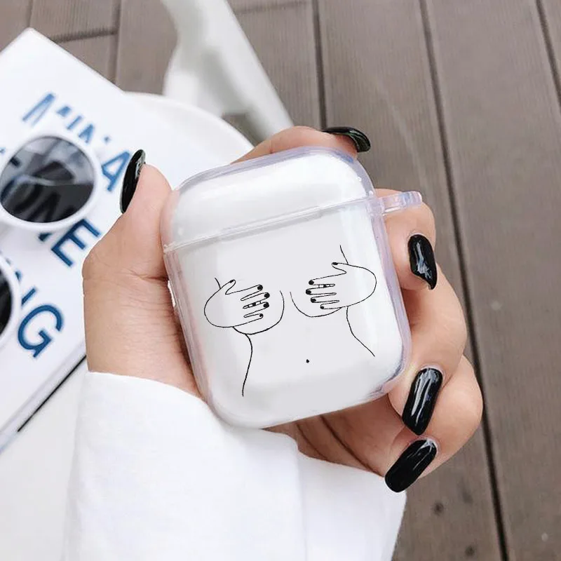 

Abstract Lines Art Soft Case For Apples Airpods 1/2 Cover Earphone Boobs Case Headphones Cases Protective For Apples Airpods Pro
