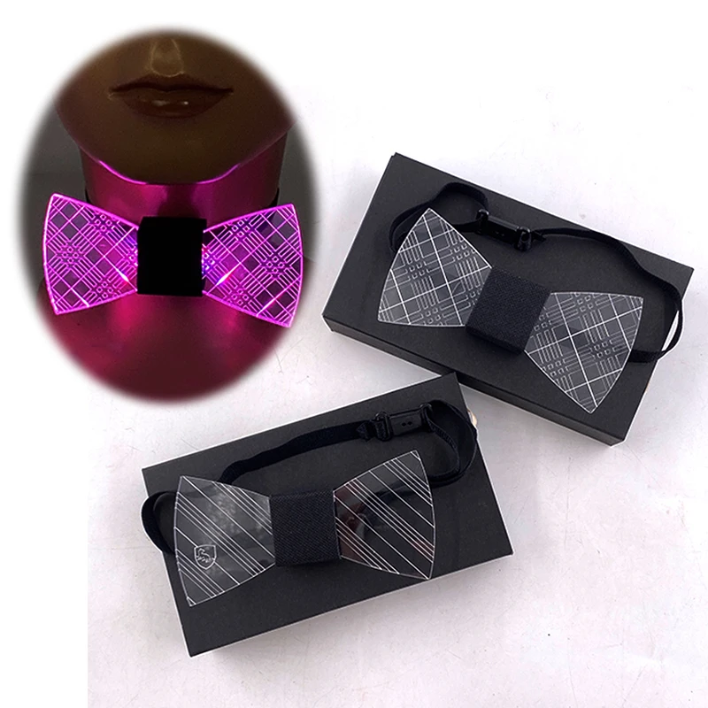 

Акриловый светодиодный Новый галстук-бабочка, светодиодный лазерный мигающий галстук, мужской галстук, подарок на день рождения, праздничн...
