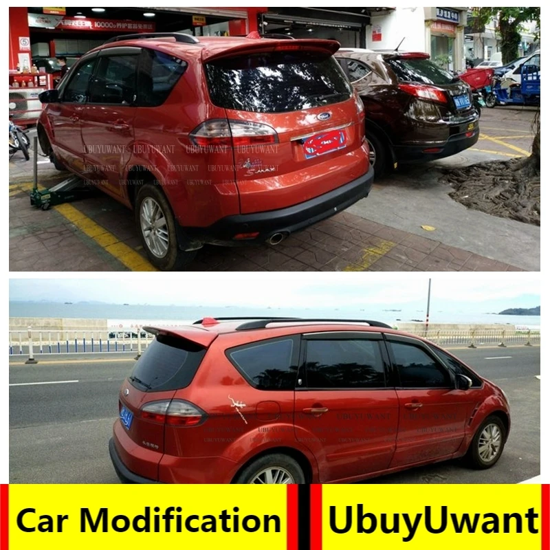 

UBUYUWANT For Ford S-max Spoiler High Quality ABS Material Car Rear Wing Rear Spoiler For Ford S-max Smax 2006-2013