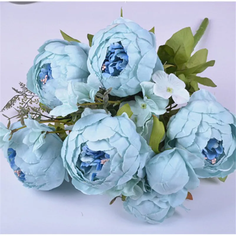 Букет искусственных декоративных цветов шелковые цветы европейские осенние