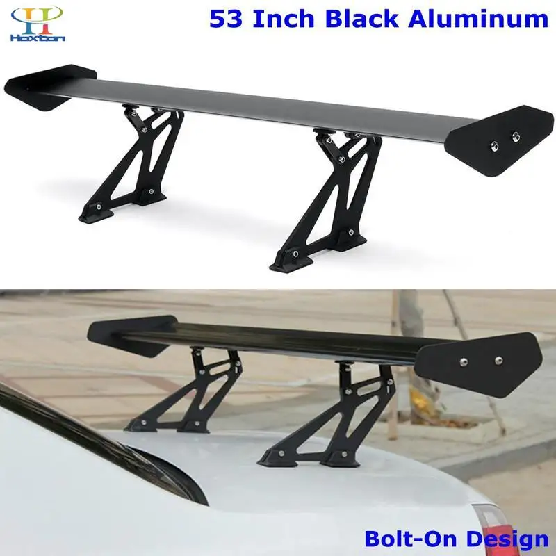Автомобиль 53 дюймовый алюминиевый черный Регулируемый GT двухрядный спойлер на